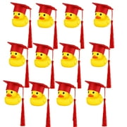 Mgaxud Cute Graduation Party Decorations Set of 12 Mini Rubber Ducks with Matching Graduation Hats - Ideal Gifts for Graduation Season